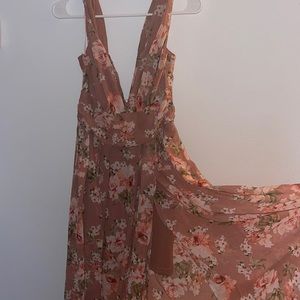 Floor length flower dress